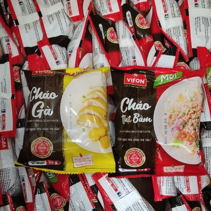 Cháo Thịt Bằm /Cháo Gà Vifon Gói 50g (combo 5 gói )