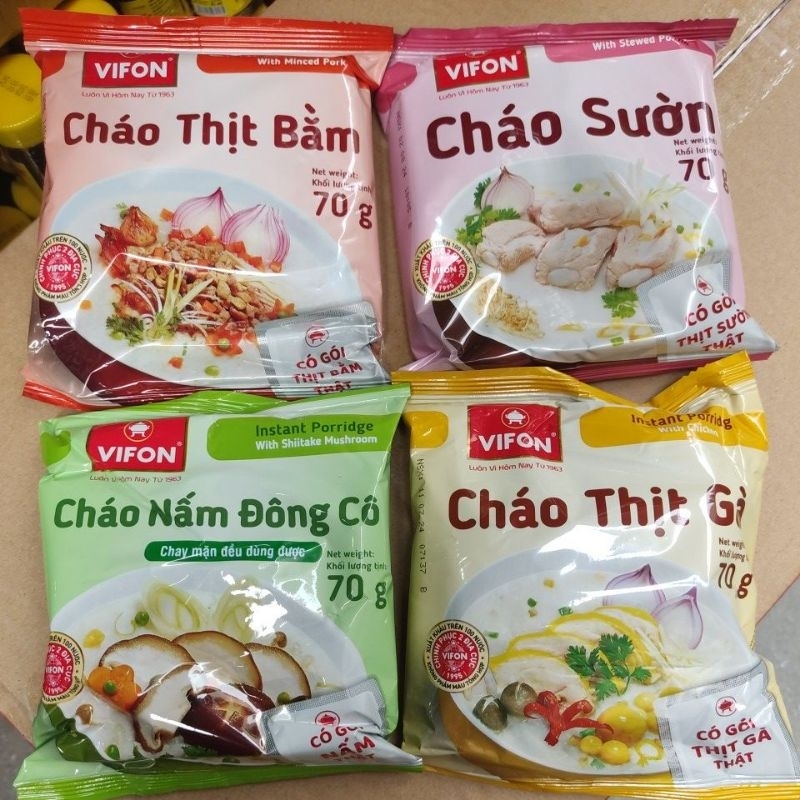 Cháo ăn liền Vifon có thịt thật lẻ 1 Gói 70g