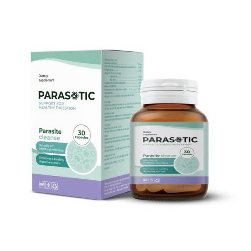 Viên Uống Parasotic  Hỗ Trợ diệt ký sinh trùng - Hộp 30 viên