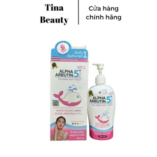   Chính Hãng  Sữa Dưỡng Thể Trắng Da Dưỡng ẩm Alpha Arbutin 5 Plus Collagen Lotion Precious 500ml Thái lan 
