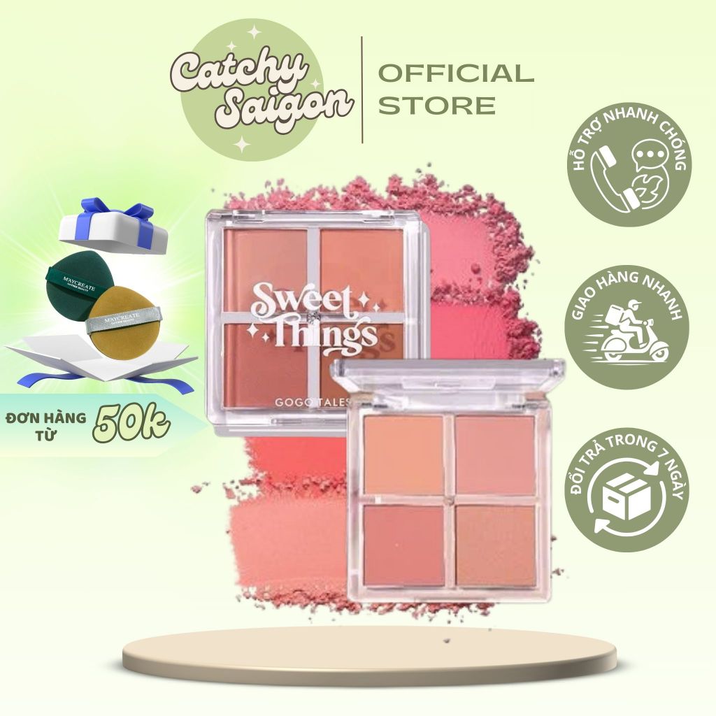 [GOGO TALES] BẢNG MÁ HỒNG 4 ô GOGO TALES SWEET THINGS