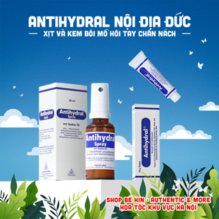 ANTIHYDRAL Đức ngăn mồ hôi tay chân nách rất hiệu quả, dạng kem bôi 70g và xịt 30ml - Cam kết chuẩn