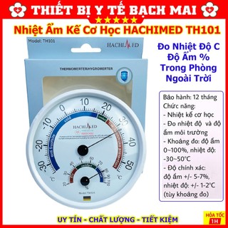 Nhiệt Ẩm Kế Cơ Học HACHIMED TH101 - Đo Nhiệt Độ, Độ Ẩm Trong Phòng, Ngoài Trời