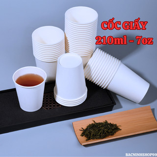 [50 Chiếc] Cốc giấy 210ml_7oz cao cấp dùng 1 lần