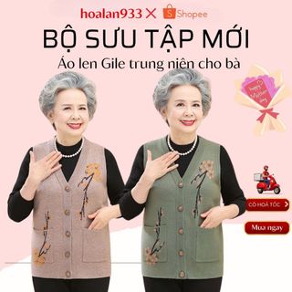 Áo Gile Len cao cấp cho mẹ, cho bà