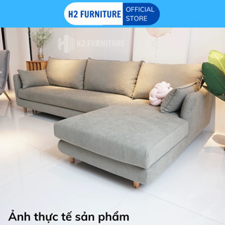  Sofa góc L nỉ H20L4 phong cách Bắc Âu có thể tháo ra vệ sinh và giặt được dễ dàng bảo hành 1 năm 