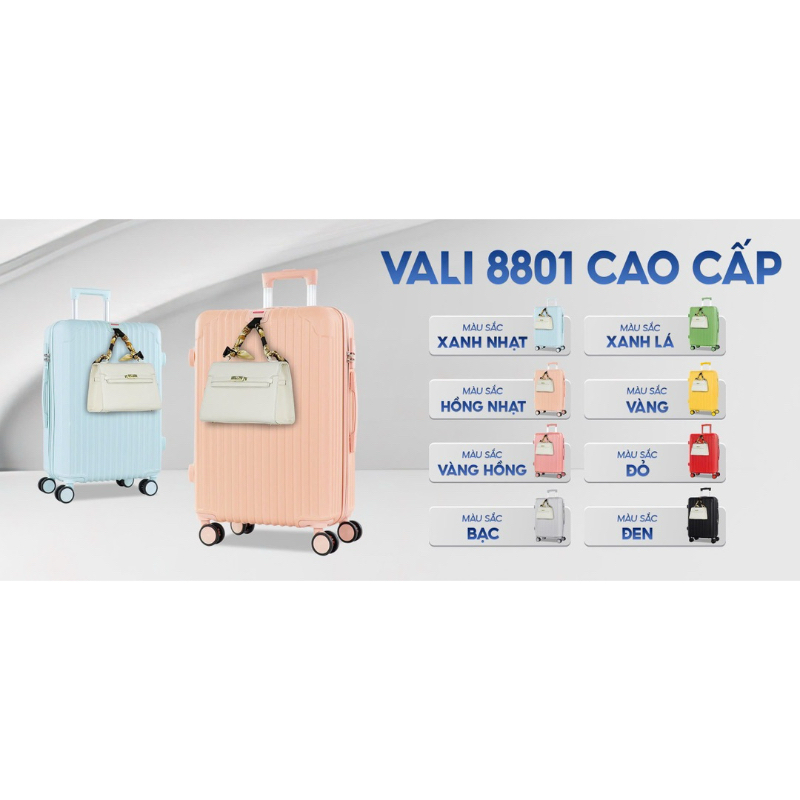 Vali bamozo nhựa ABS sz 20/24 chất nhựa bền đẹp
