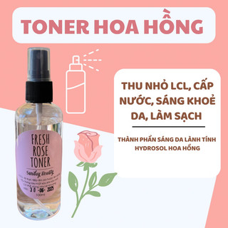Toner hoa hồng tươi dưỡng da