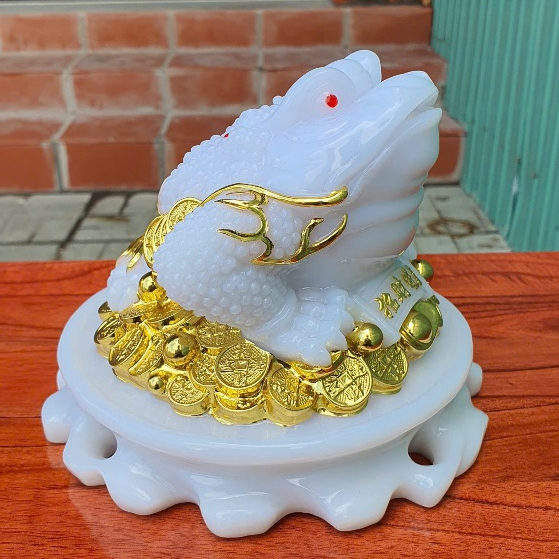 Cóc ngậm tiền vàng đá cao 15cm