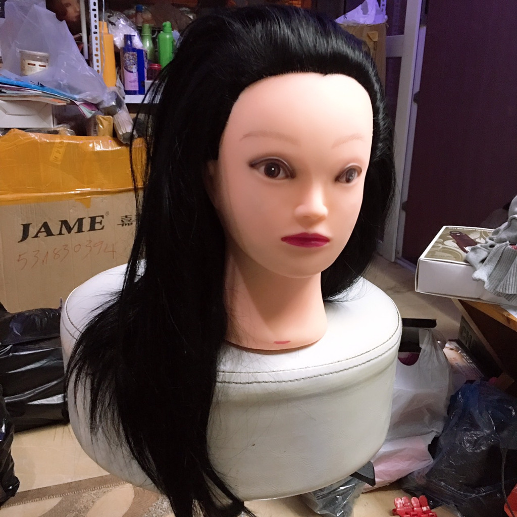 Combo đầu manocanh tóc giả và kệ gắn đầu manocanh học làm tóc giá rẻ