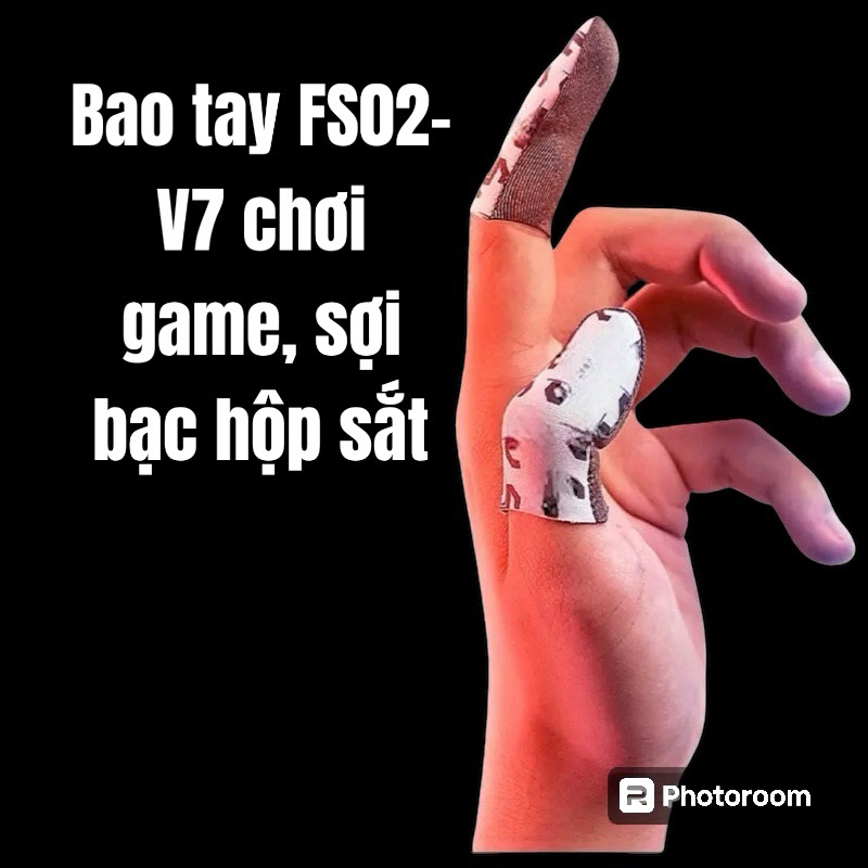 Bao tay chơi game FS02-V7 sợi bạc đời mới, chơi PUBG, FF,Liên Quân cực đã, găng tay chơi game