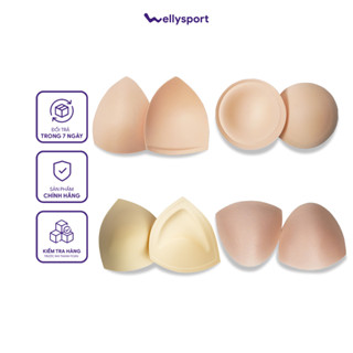 Mút Đệm Ngực Ôm Nâng Ngực Mút Lót Cho Áo Bra Áo Tập Gym Yoga Pickleball Đồ Bơi Cầu Lông Đệm Nâng Welly Sport- 1 cặp
