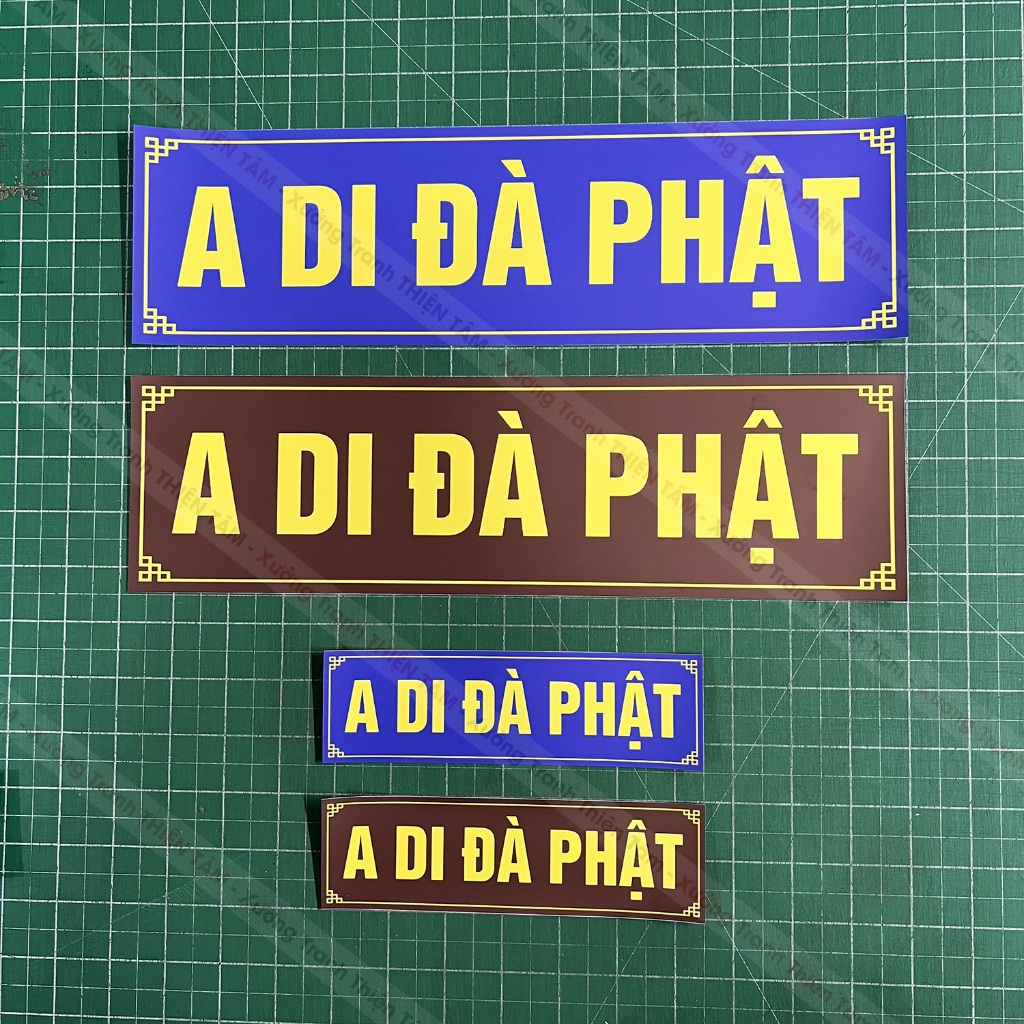 [CHỮ NGANG] Decal dán A Di Đà Phật dán tường,cột điện..