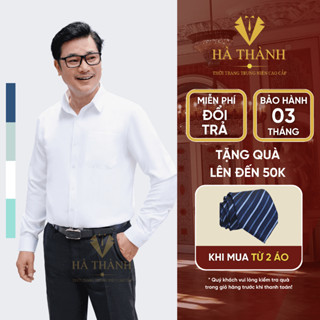 Áo Sơ Mi Nam Trung Niên Classic Trơn Dài Tay Có Túi Trước Ngực Lịch Lãm