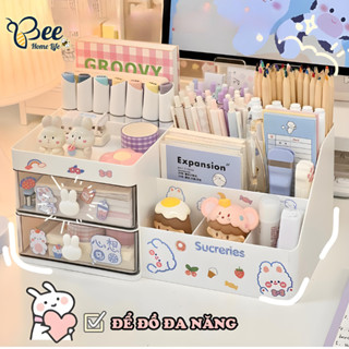 Tủ Đựng Đồ Mini Đa Năng Để Bàn Cao Cấp, Hộp Đựng Đồ Mỹ Phẩm Decor Để Bàn Học, Bàn Làm Việc Có Ngăn Kéo Tiện Lợi