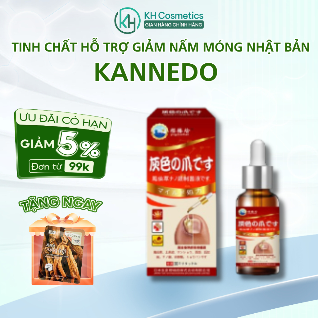 Tinh chất nấm móng Kannedo Nhật Bản - Kannedo tinh chất giảm nấm móng, hỗ trợ giảm hư móng, dưỡng móng dày và khỏe