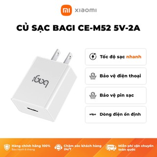 Củ sạc 2A Tiêu Chuẩn Châu ÂU 5V-2A Bagi CE-M52/5V-2A