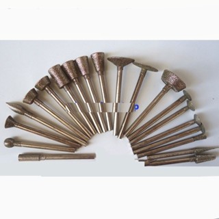 Bộ mũi mài khắc đá khắc ngọc 20 chi tiết đa hình - mũi mài phủ kim cương