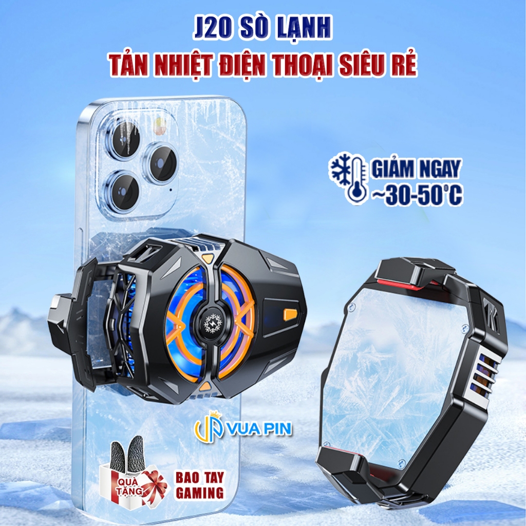 Sò lạnh tản nhiệt điện thoại J20 / J42 / J86 Pro tốc độ quạt 5000 vòng/phút sò lạnh siêu rẻ với 3 ch