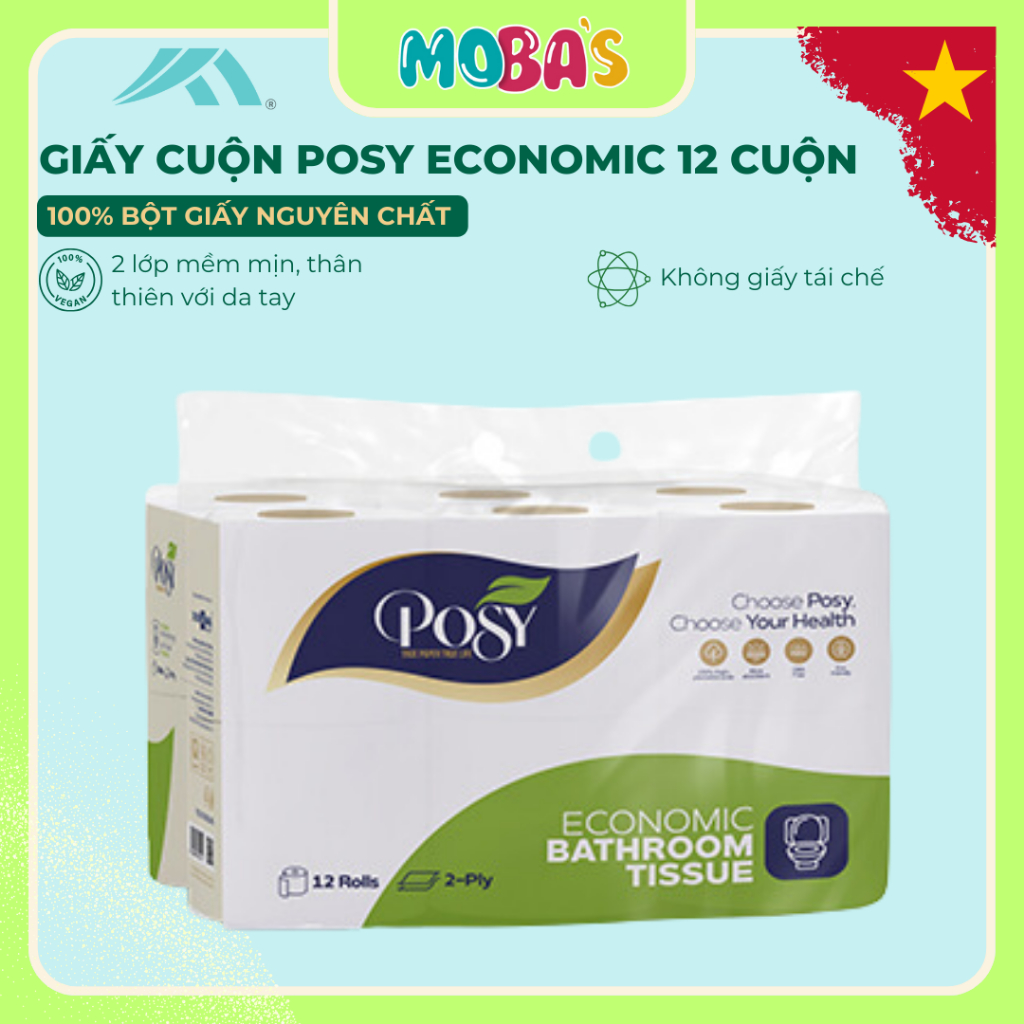 Giấy Vệ Sinh Cuộn Posy Economic ( 12 cuộn/bịch )