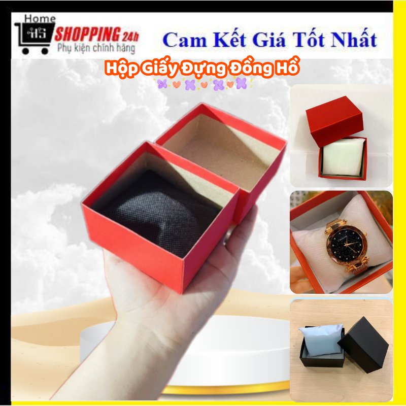 COMBO 5 Hộp Đựng Đồng Hồ Giấy Cứng Có Gối Chống Sốc Thiết Kế Cứng Cáp Loại Đẹp