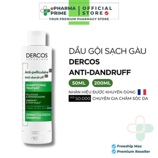  Dầu gội sạch gàu cho da đầu dầu ngứa Vichy Dercos Anti Dandruff 200ml  awing  