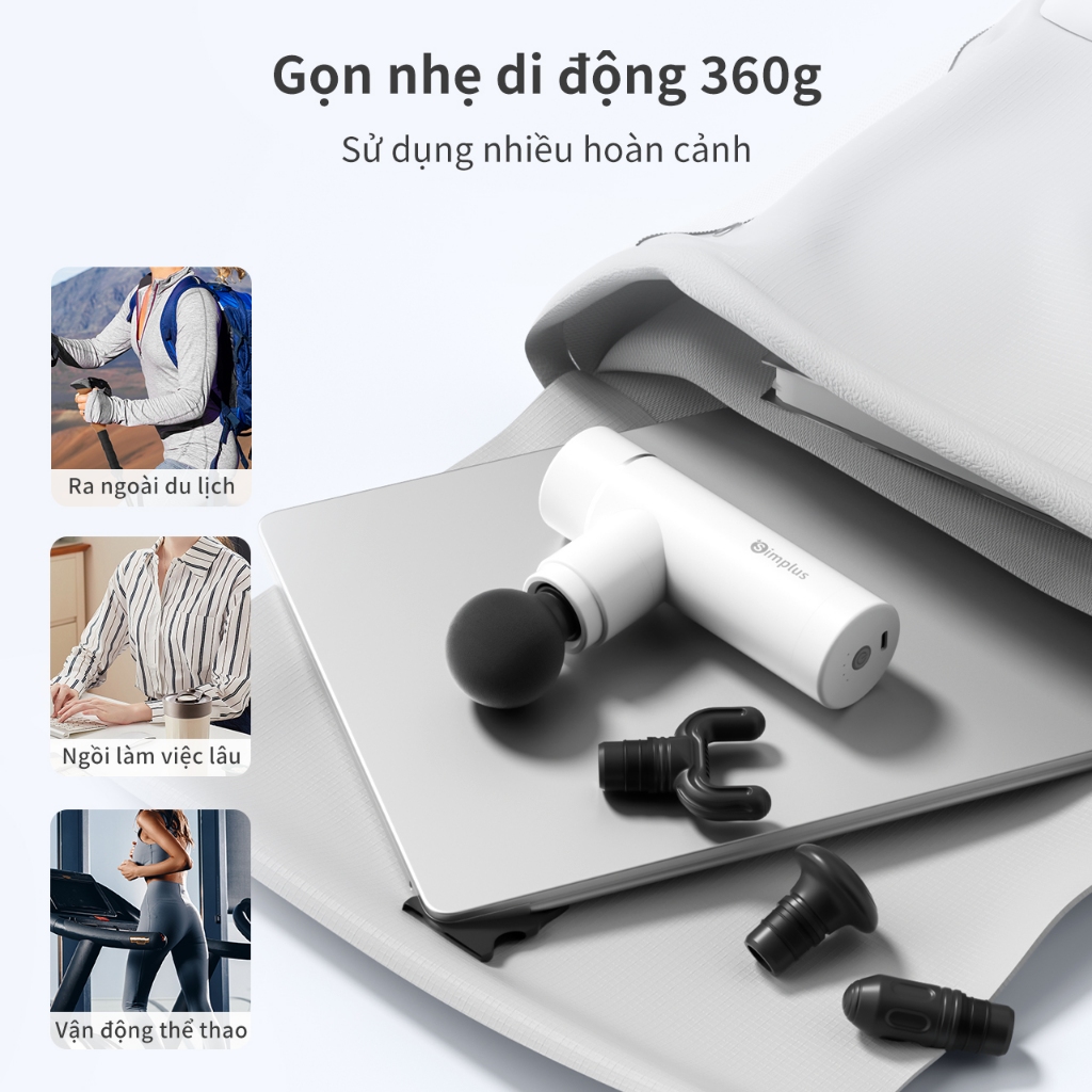 Máy Massage Cầm Tay Mini Simplus 4 đầu JMQH001 - Bảo Hành 1 Năm 1 Đổi 1 | BigBuy360 - bigbuy360.vn