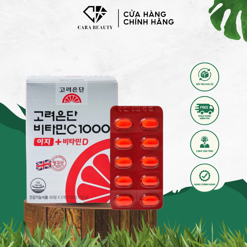 Viên uống Vitamin C 1000mg Eundan Yuhan Hàn Quốc trắng da, tăng cường hệ miễn dịch