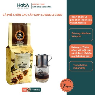  Cà phê chồn thượng hạng Kopi Luwalk Legend Coffe cà phê nguyên chất pha phin gói 250g 