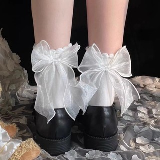 Tất lolita dễ thương jk sinh viên Nhật Bản lưới nơ tất nữ mùa xuân hè cho nữ
