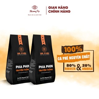 COMBO 2 Cà Phê Mr. Phin Pha Phin Truyền Thống 500g, cafe đậm vị chuẩn pha phin, Phương Vy Coffee