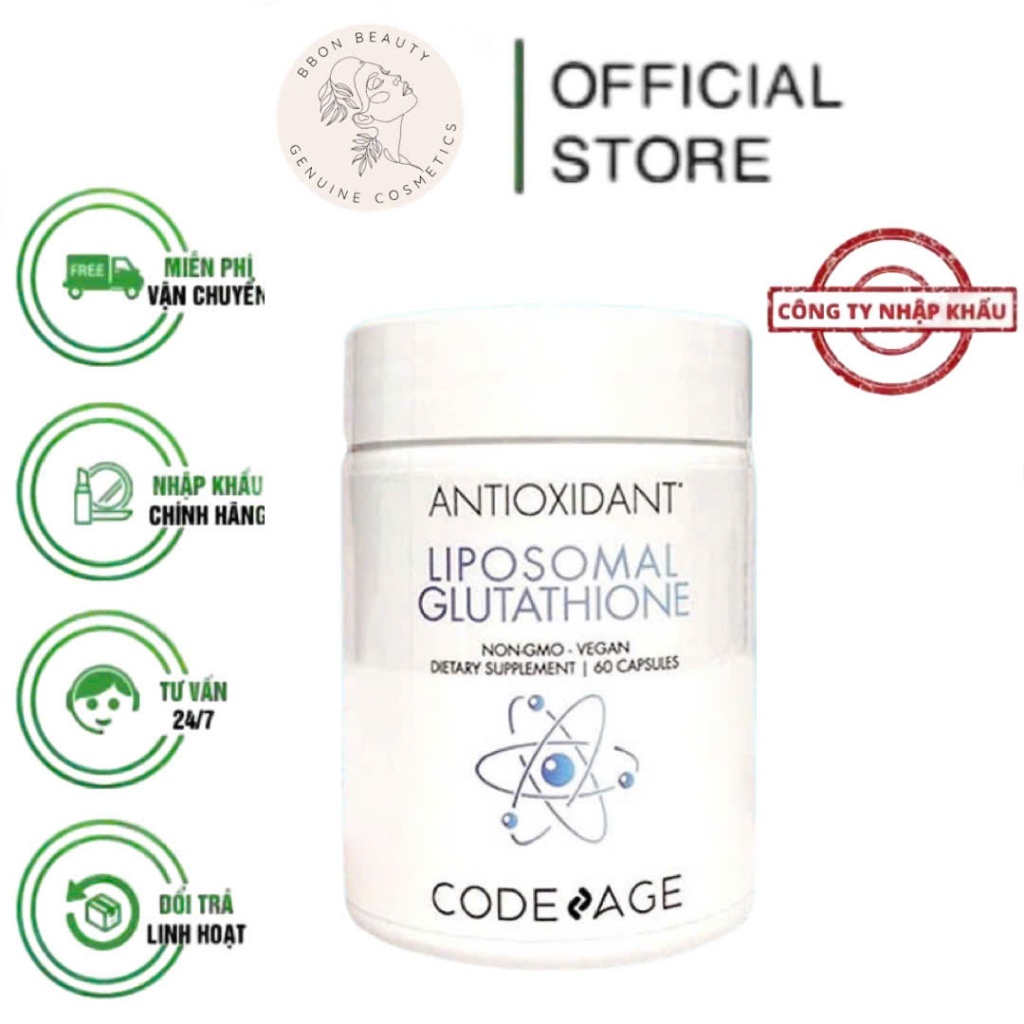 VIÊN UỐNG TRẮNG DA CODEAGE LIPOSOMAL GLUTATHIONE 60 VIÊN