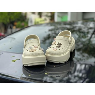 Dép sục cross classic platform unisex đế cao 9cm tặng kèm 12 stickers 3D full tag độ hoàn thiện đỉnh cao