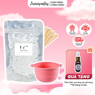 Combo triệt lông vĩnh viên sáp wax lông, sáp wax nóng hard wax beans và chén silicon wax lông chịu nhiệt kèm quà tặng
