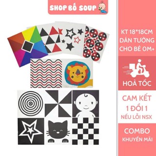 Bộ thẻ kích thích thị giác giúp bé phát triển toàn diện [Chuẩn Phương Pháp Montessori] Shop Bố Soup