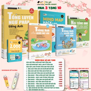 Sách - Combo 6 Mindmap 3000 + 2000 từ vựng+TLNP+TA Bắt đầu+ Tiếng Anh mất gốc + Nói TA dễ vậy sao - TẶNG KHOÁ HỌC HITBOO