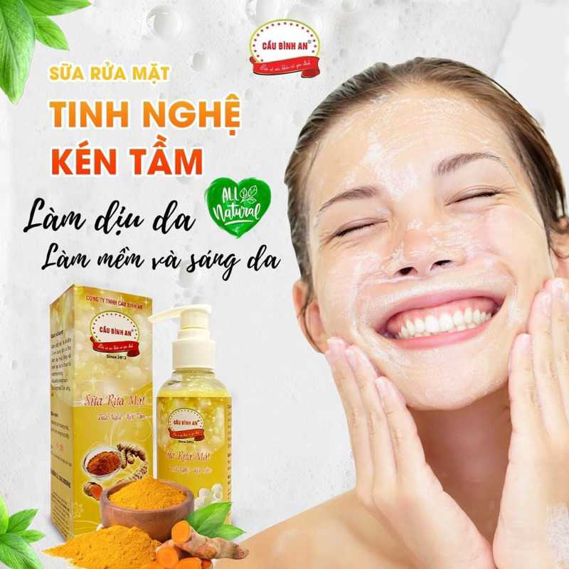 Sữa rửa mặt nghệ kén tằm nghệ