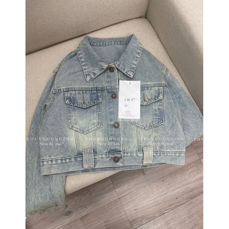 THUYDUONGZOO - ÁO KHOÁC BÒ DENIM MÀU NHẠT QC