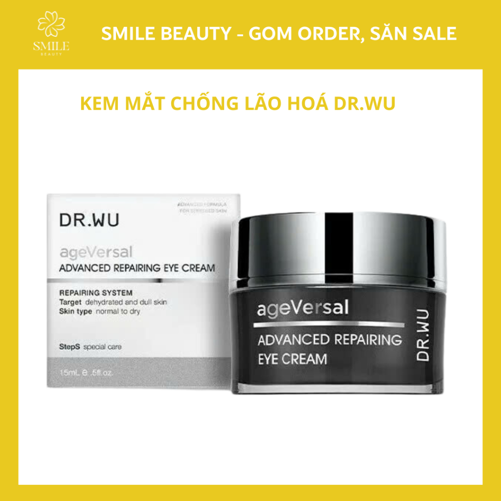 Kem mắt chống lão Dr.wu ageVersal Advanced Repairing Eye Cream 15ml