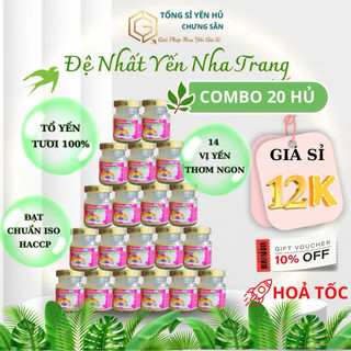 Combo 20 Hủ Yến Chưng Sẵn Nha Trang 35%, ngọt thanh, không chất bảo quản