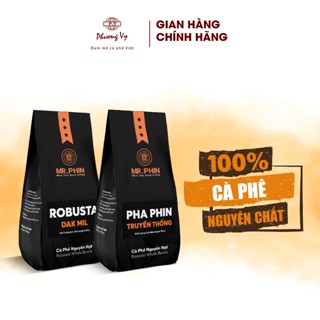 COMBO 2 Cà Phê Mr. Phin Robusta Dak Mil & Pha Phin Truyền Thống 500g, cafe đậm đà, thơm ngon, Phương Vy Coffee