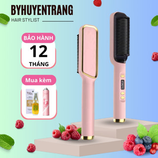 Lược điện ion âm chải thẳng tóc, uốn duỗi tự nhiên, Lược điện cao cấp mẫu mới 2024 chống bỏng