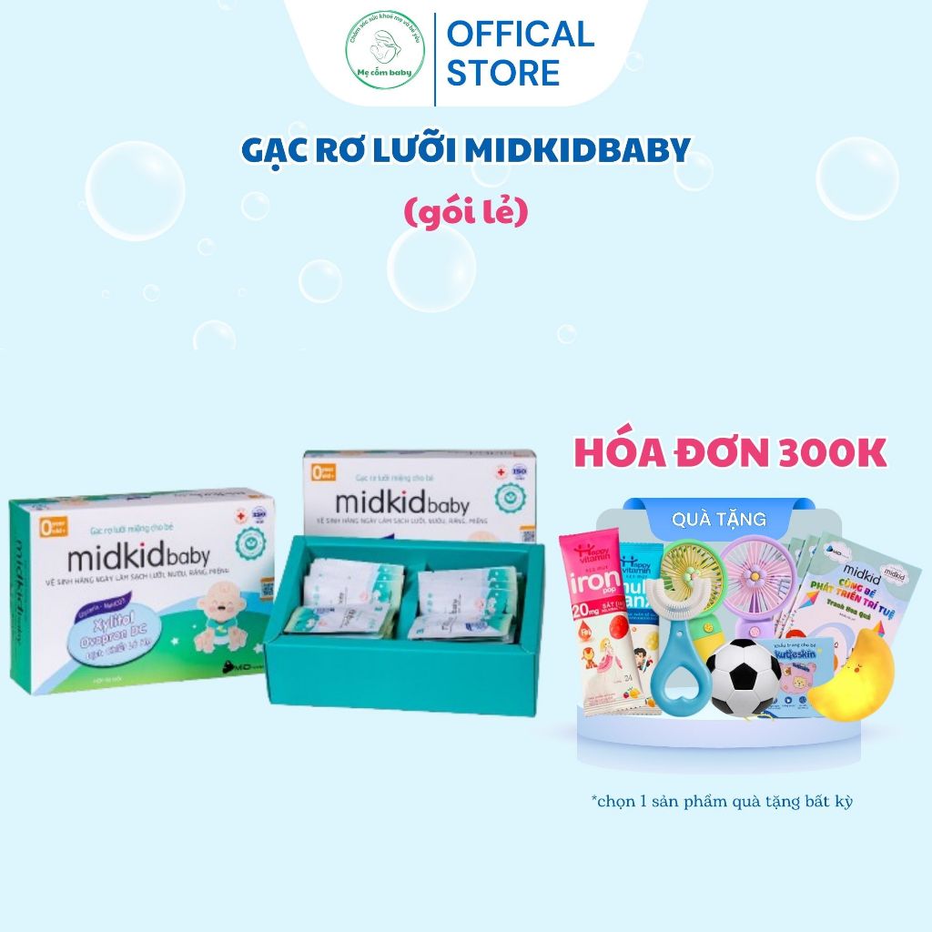 [Chính Hãng ] Gạc Rơ Lưỡi Mikid Baby