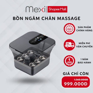 Bồn ngâm chân massage MEXI gấp gọn, massage ngâm chân hồng ngoại sục khí, con lăn matxa tự động