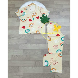 Đồ bộ pijama lụa cao cấp họa tiết chân đẹp