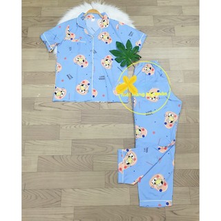Đồ bộ pijama lụa cao cấp họa tiết chân đẹp