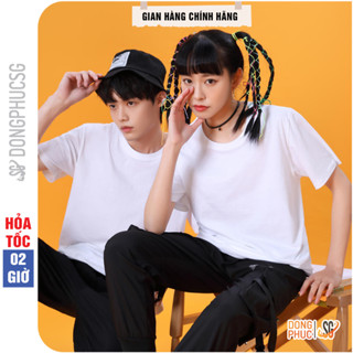 Áo thun trơn màu trắng phông unisex basic nam nữ cổ tròn thun cotton mềm mịn ATTT | DONGPHUCSG