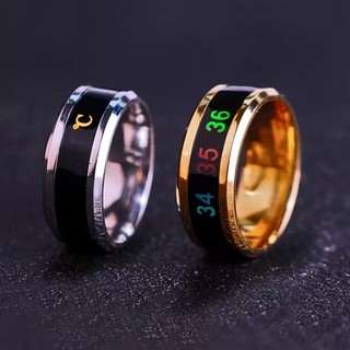 Nhẫn Nam Titan Đo Nhiệt Độ Cơ Thể Nhẫn Nữ Titan Đo Nhiệt Độ Cơ Thể Trong Bộ Sưu Tập Nhẫn Phát Sáng