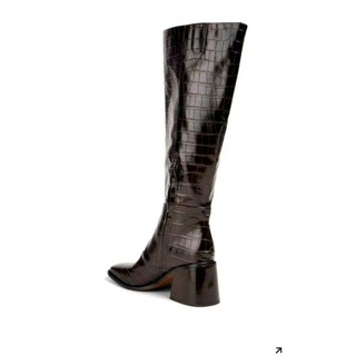 Sam Edelman Giày bốt da đầu gối hiệu ứng cá sấu giả Wade