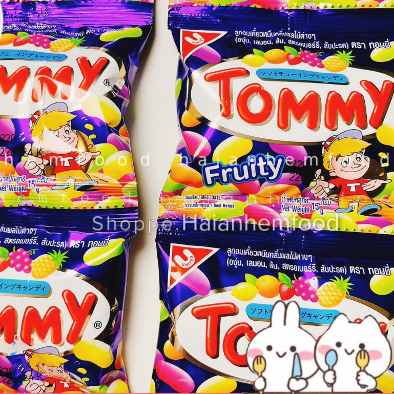 Kẹo Dẻo Trái Cây Tommy Fruity Jelly Beans Thái Lan, Vị Trái Cây gói 15G